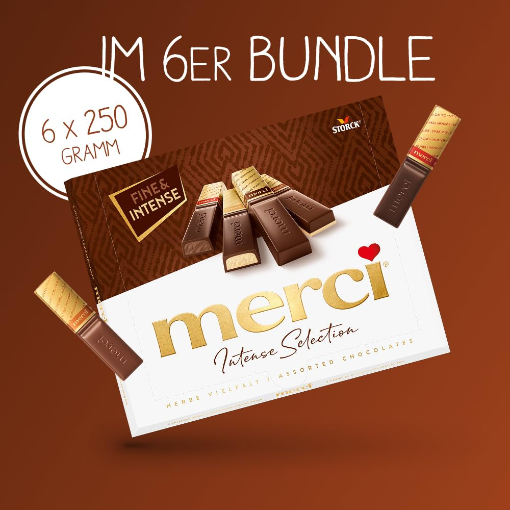Odrůda hořké čokolády Finest Selection – 6 x 250 g – Rafinované speciality z hořké čokolády – Plněné i neplněné pralinky