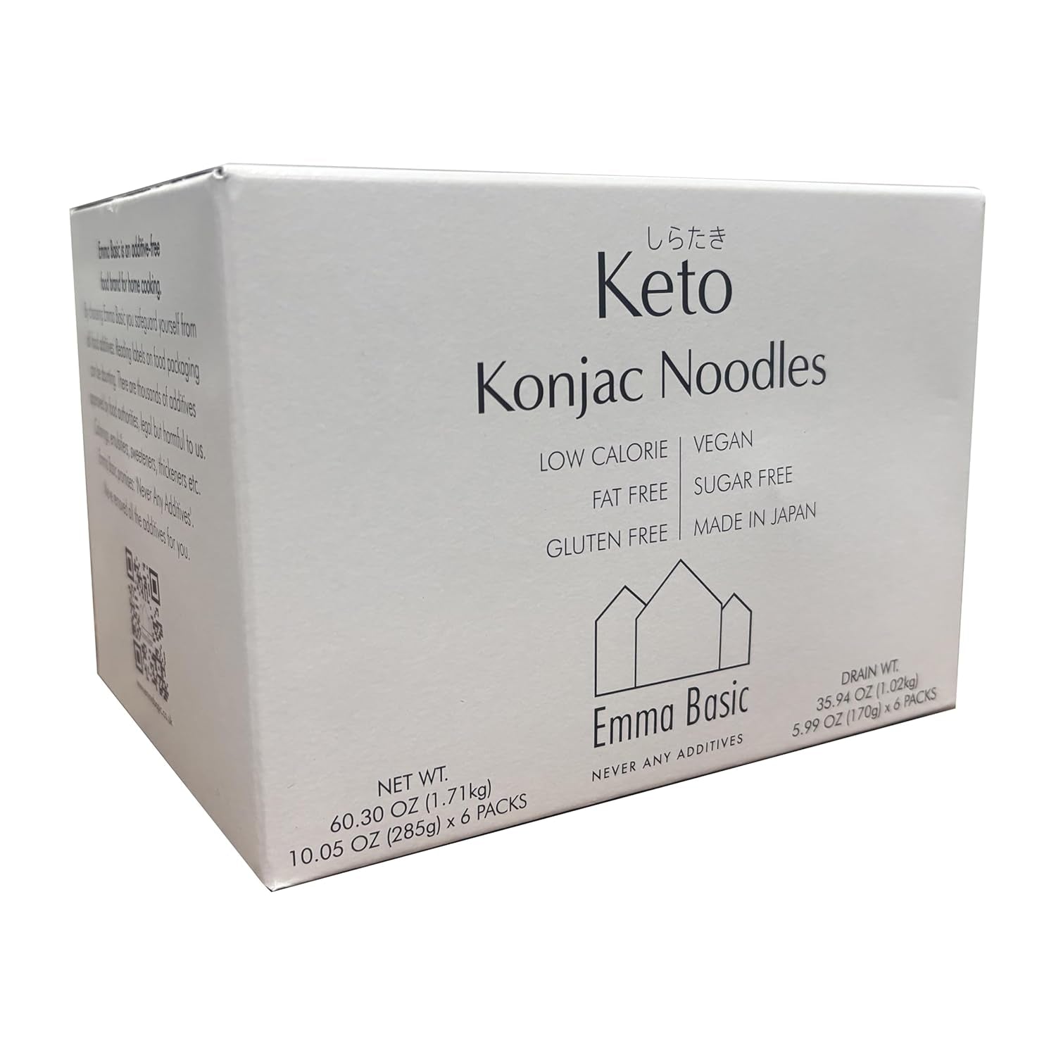 Shirataki konjac nudle z Japonska, 6 x 170 g | Keto dieta | Nulové sacharidy | Bez lepku Nízký obsah kalorií