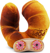 Croissantový polštář na krk a maska na spaní, cestovní polštáře Orange Naty Shop