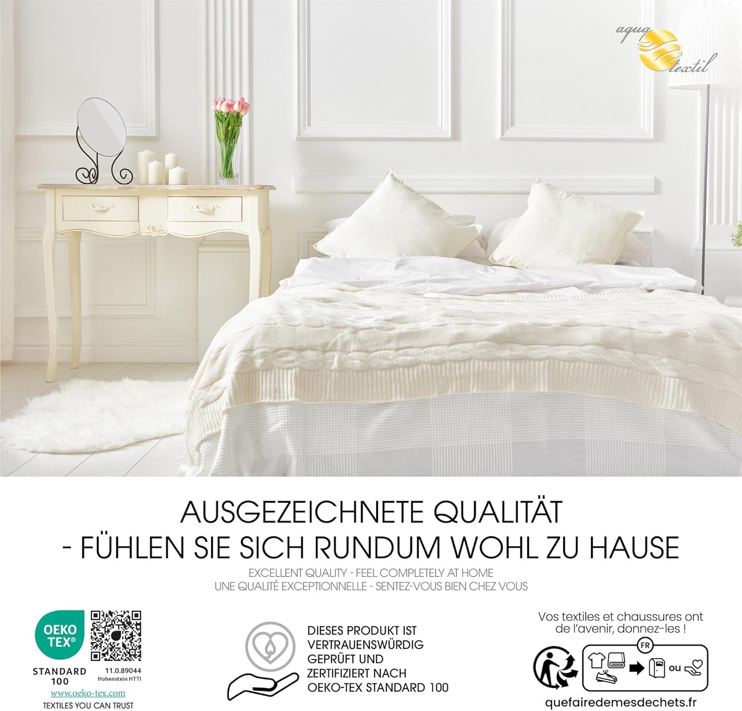 Aqua-Textil Soft Touch Set pro děti Peřina 100 X 135 Cm 250G a 350G s polštářem 40 X 60 Cm 150G Peřina 4 sezóny Klimatizace Oeko-Tex Peřiny a přikrývky Naty Shop