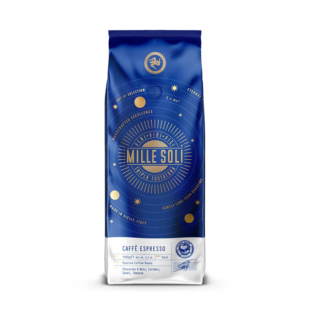 Caffè Espresso - Espressobohnen 1kg - Tradiční Dreifachröstung In Handarbeit - Premium Kaffeebohnen s dokonalou krémovou a šlehačkou pro plně automaty a Siebträger