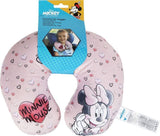 Tataway ve Viaggio SI roste - Disney Minnie Mouse Travel Polštář | Jemný sametový materiál | Ruční praní na 30° | Náplň s mikroperličkami | Dětská sedačka vhodná od 3 let, Růžová, jedna velikost, sametová Cestovní polštářky Naty Shop