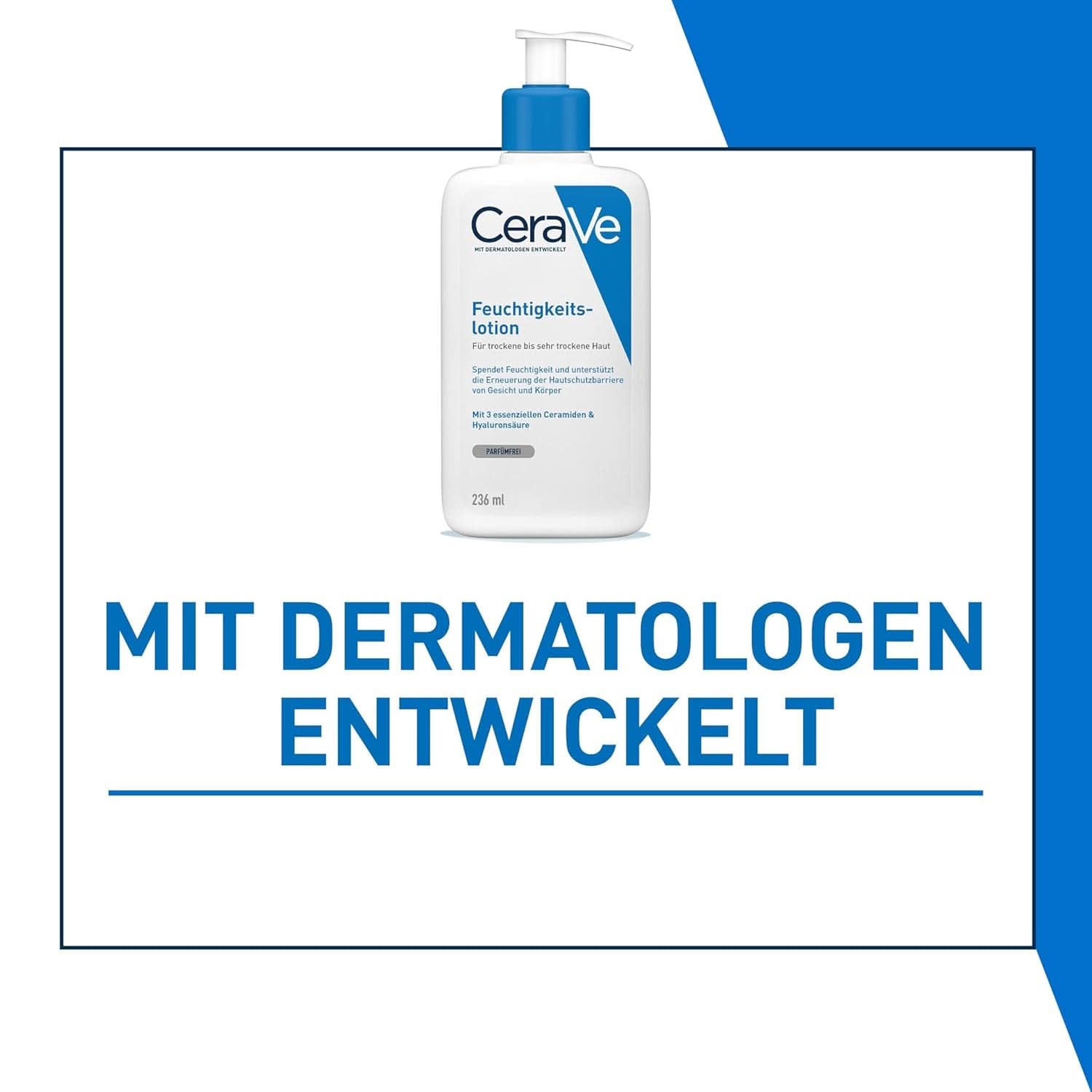Cerave tělové mléko s dávkovací pumpičkou, vhodné pro atopickou dermatitidu a suchou až velmi suchou pokožku, 236 ml Kosmetika a kosmetika Naty Shop