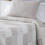 VIALMAN Colcha Bouti Ligera Přehoz na postel Sofia 21, polyester bavlna, béžová, Cama 150: 250 X 270 cm Postele a přikrývky Besuche den VIALMAN-Store
