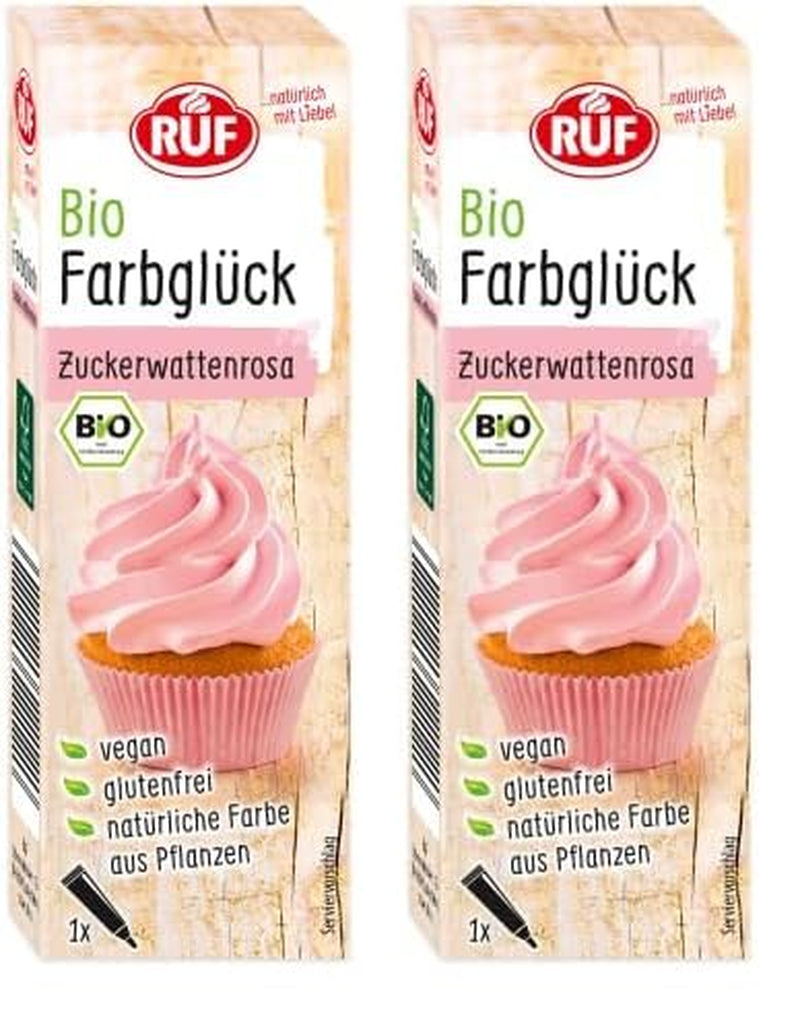 RUF bio potravinářské barvivo cukrová vata růžová s agávovým sirupem na barvení polevy a zdobení dortů, bezlepkové a veganské, 1 x 25g
