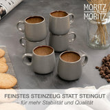 Moritz & Moritz SOLID 24dílná sada kameninového nádobí pro 6 - sada nádobí pro 6 sestávající z 6 talířů, 6 malých talířků, 6 talířů a 6 šálků s uchem