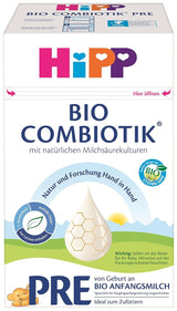 Mléčná receptura s bio mlékem Hipp PRE BIO Combiotik, balení 4 ks (4 x 600 g) Naty Shop Pre Bio Combiotik nová receptura 4 x 600 gramů