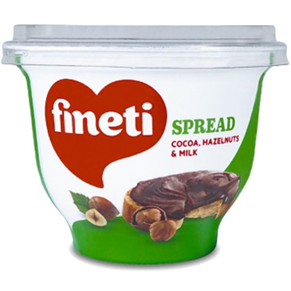 Fineti, Smetana s kakaem, lískovými oříšky a mlékem 200g Glaze and Decor Naty Shop 200g