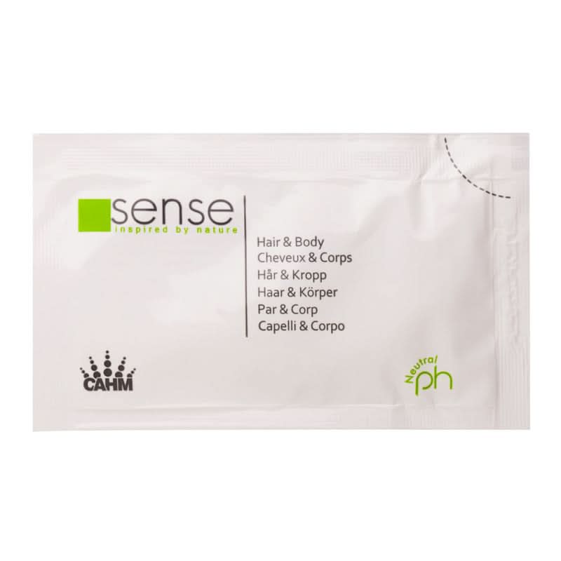 Šampon a hotelový sprchový gel Sense 2 v 1: šampon a sprchový gel - 10 ml Naty Shop Hotel Cosmetics