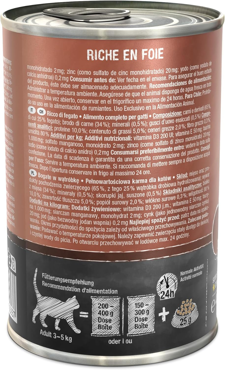 LEONARDO Mokré krmivo [6x400g játra] | Mokré krmivo pro kočky bez obilovin | Kompletní mokré konzervy