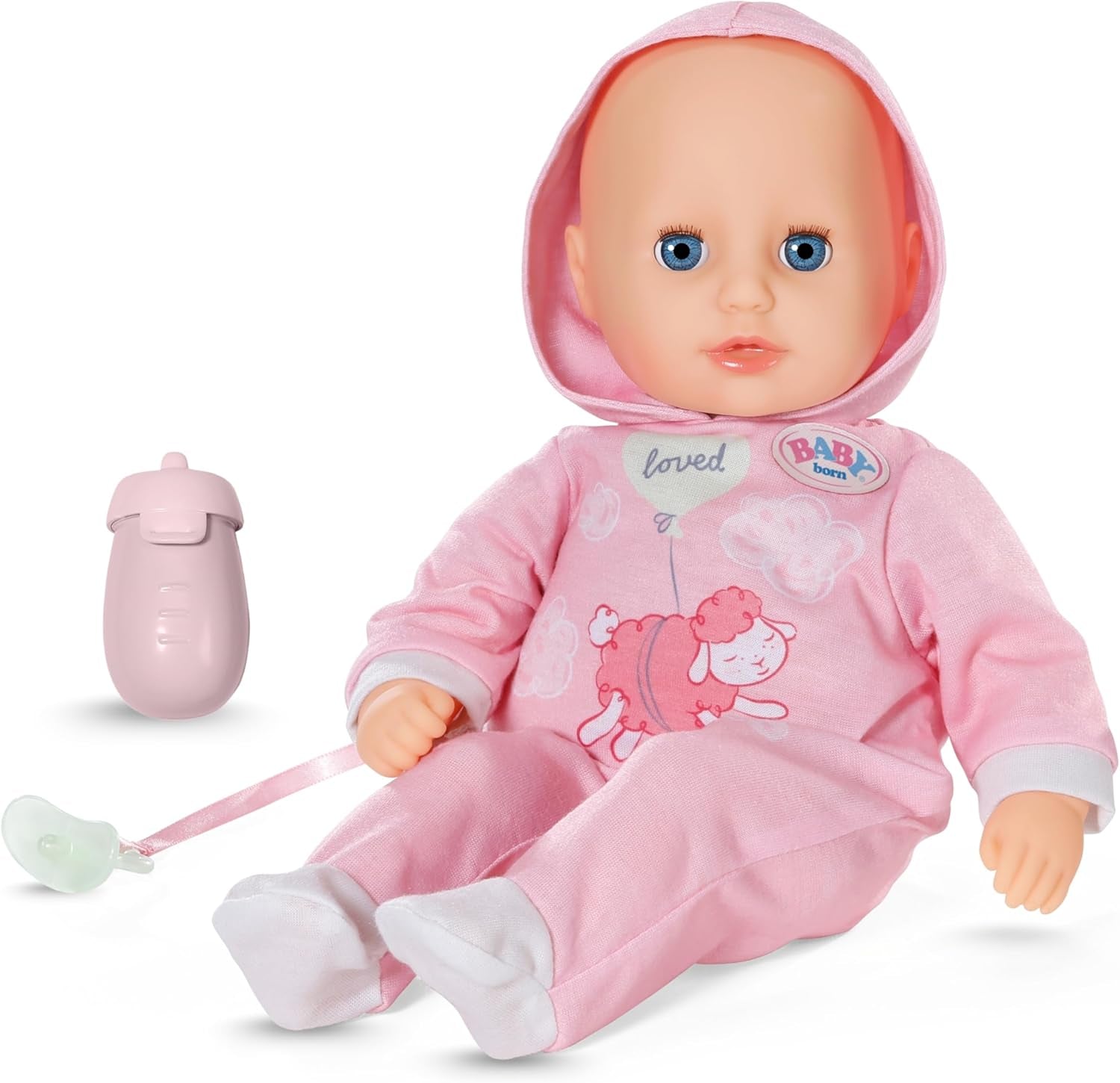BABY Born Hannah Play with Me - Panenka s 5 funkcemi - Tělo z měkkého materiálu včetně příslušenství - Panenka 36 cm - Provoz na baterie - Vhodné pro děti od 1 roku
