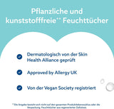 Vlhčené ubrousky WaterWipes Sensitive+ On The Go, 100 ubrousků (10 balení), 3 v 1 čistí, pečuje, chrání, 99,9 % vody, ubrousky bez parfemace