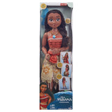 Disney Princess Moana 80cm Play Doll od Jakks Pacific Pohyblivá panenka s kartáčem na rozčesání Vlnité kadeře Šaty inspirované filmem Odnímatelný přívěsek náhrdelník Panenky Naty Shop