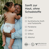 Ekologické plenky Kit & Kin Premium, velikost 4 (9–16 kg), 132 plen, rostlinné a hypoalergenní, spolehlivá ochrana proti úniku, veganské a bez krutosti