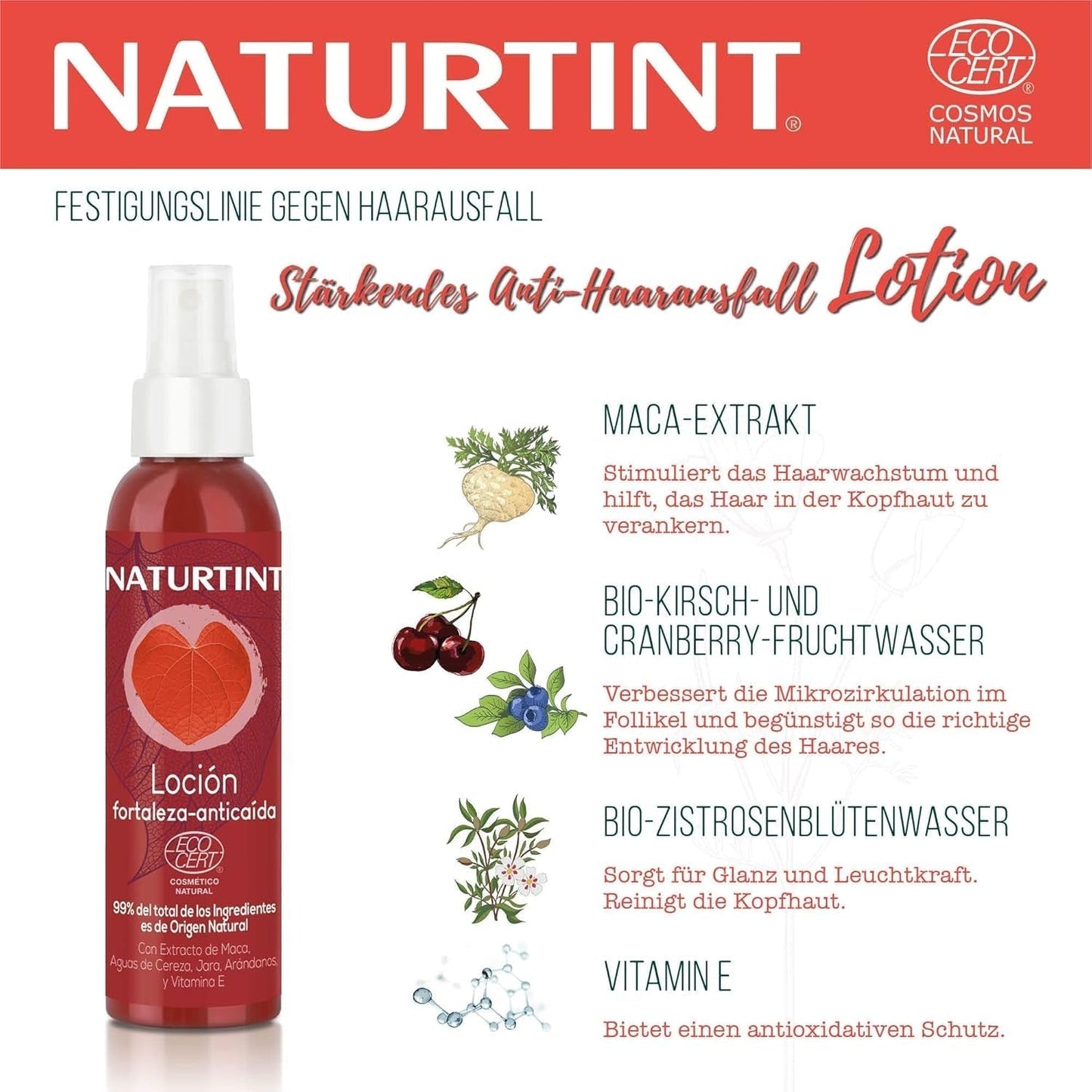 Naturtint, Posilující mléko proti vypadávání vlasů, 125 ml Naturtint vlasová péče