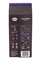 Segafredo Zanetti Caffè Crema Gustoso - celé zrnko (balení 1 kg) - Vhodné pro Caffè Crema - Dlouhá a tmavě pražená kávová zrna, plná a intenzivní chuť (balení 2 ks)