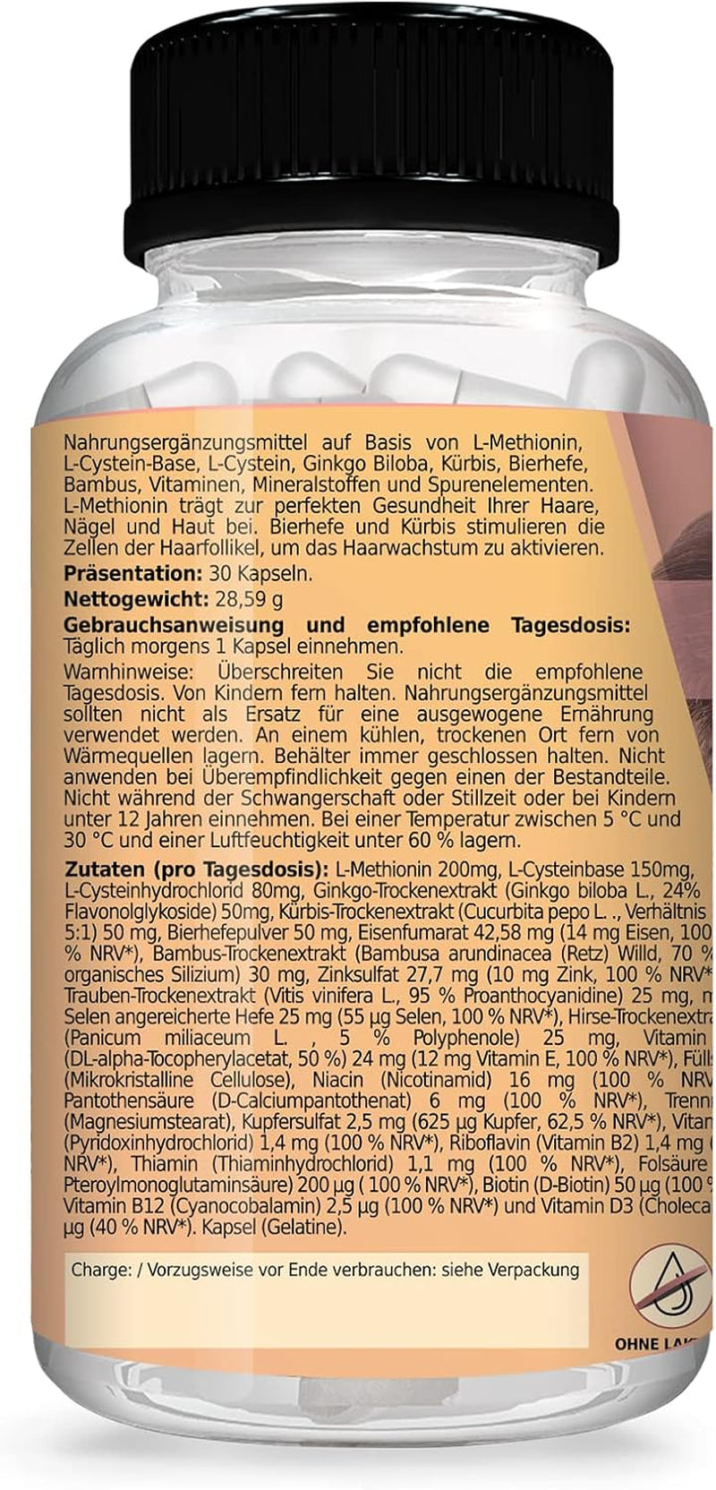 Healthy Fusion Haircomplex, účinný proti vypadávání vlasů, 30 kapslí Péče o vlasy Naty Shop