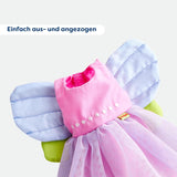 Oblečení kouzelné panenky HABA Fairy - 2dílná sada pro 18 měsíců a panenky (30 cm) - Tylové šaty s křídly, květinový pásek do vlasů v ceně - 1306243001