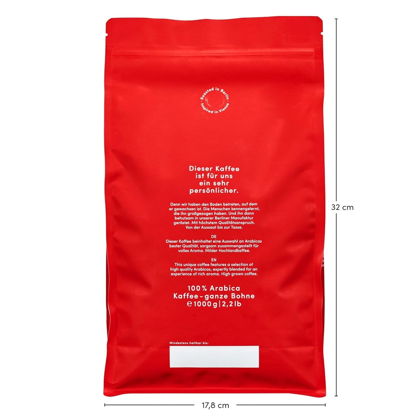 Espresso Bohnen - Wiener Kaffeehausmischung Směs espressa - jemné Röstung se 100% Arabica aus 7 Herkunftsländern - frisch in Berlin geröstet - 1kg