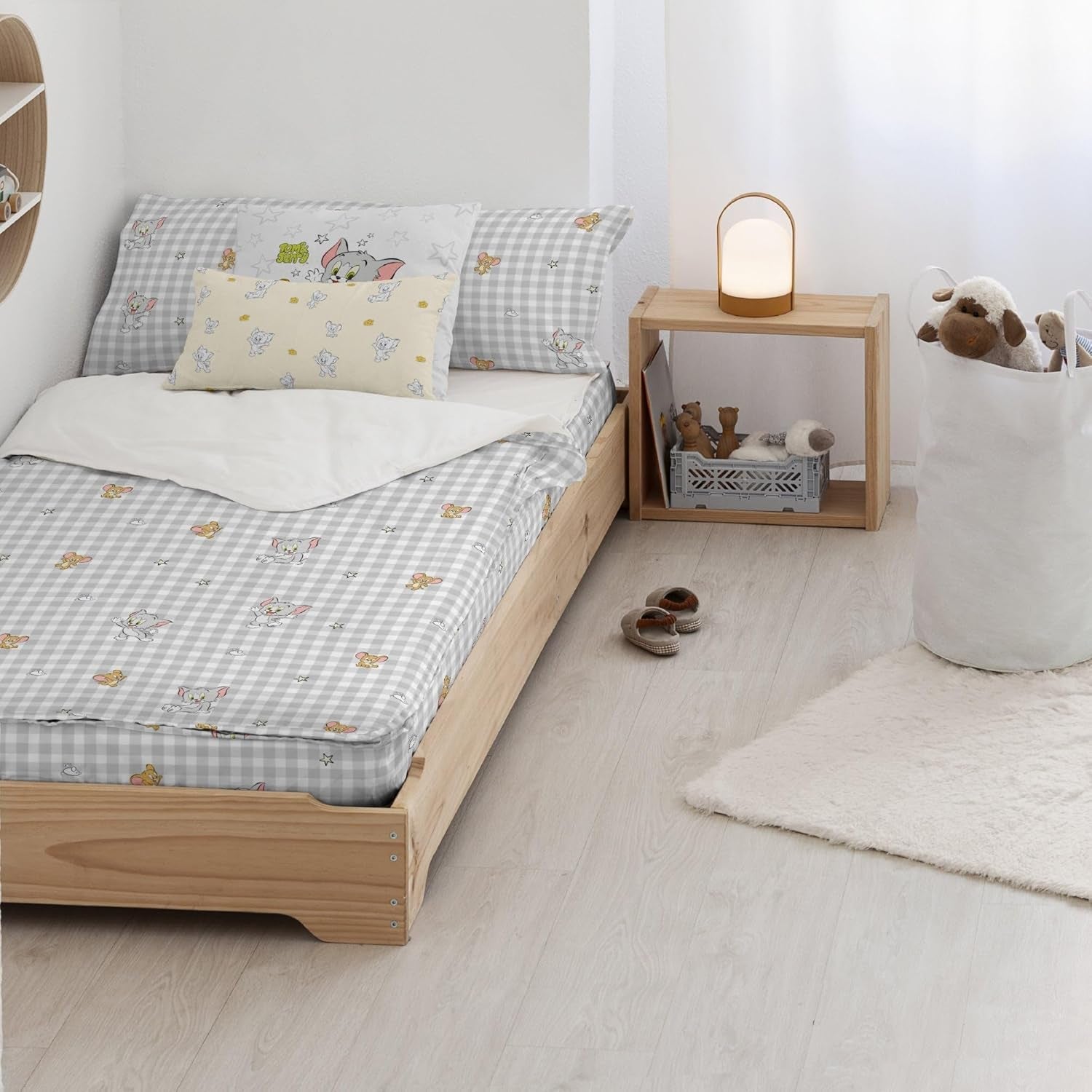 Ještě ne Přikrývka 100% bavlna, model Tom Jerry Vichy, pro postele široké 90 cm (90 X 200 cm) Přikrývky a přikrývky Naty Shop Tom Jerry Vichy Complete