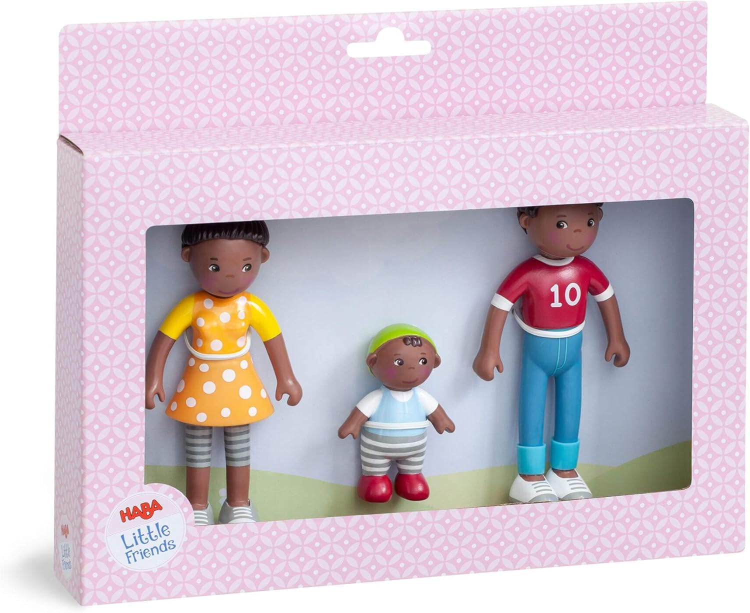 HABA 306696 – Hrací sada Little Friends Family Time, Flexibilní doplňky pro panenky, věk 3+