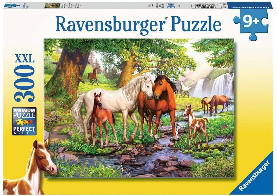 Puzzle Ravensburger pro děti - 12904 Divokých koní u řeky - 300dílné puzzle s koňmi pro děti 9+ ve formátu XXL Puzzle Naty Shop Výchozí název
