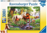 Puzzle Ravensburger pro děti - 12904 Divokých koní u řeky - 300dílné puzzle s koňmi pro děti 9+ ve formátu XXL Puzzle Naty Shop Výchozí název
