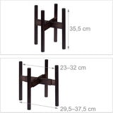 Relaxdays Bamboo stojan na květiny, individuálně nastavitelný, pro květináče do 32 cm, stojan na rostliny, V: 35,5 cm, hnědý, 1 kus 10028823