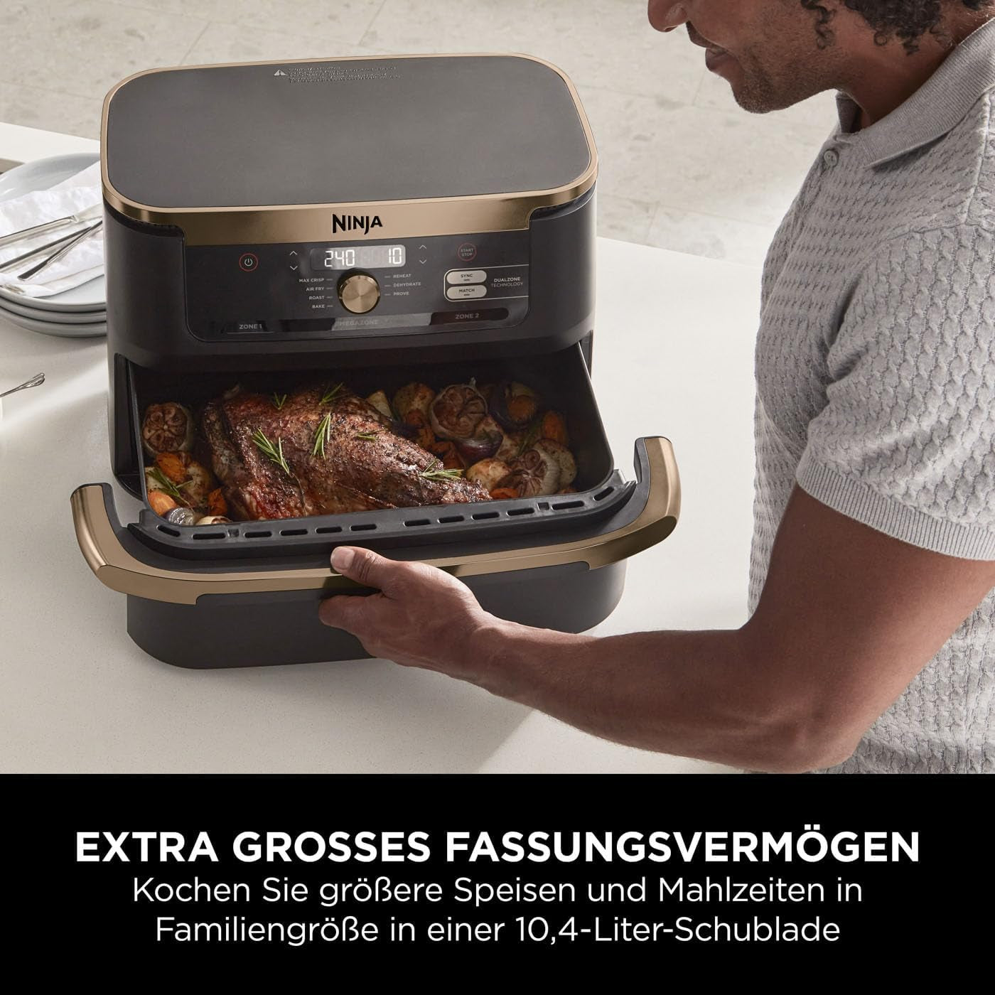 Dvouzónová vzduchová fritéza Ninja Foodi Flexdrawer, AF500EUCP Appliances Naty Shop
