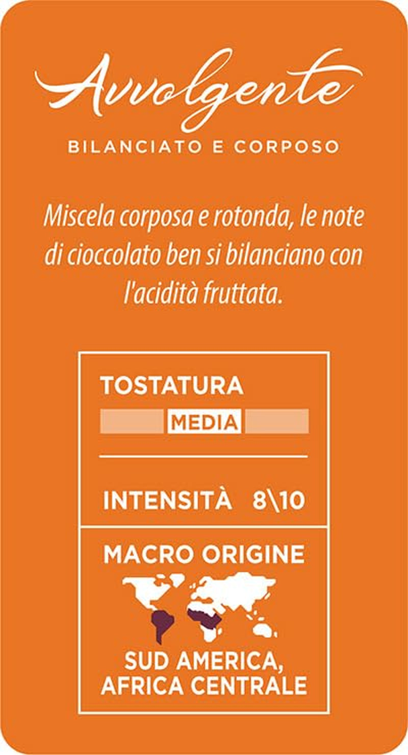 Caffè Mauro Torrefazione Kaffeekapseln Espresso Avvolgente, Intensität 8/10-144 Kapseln Kompatibilní s Kaffeemaschinen der Marke Lavazza* A Modo Mio*, 144 Stück, Hergestellt v Itálii