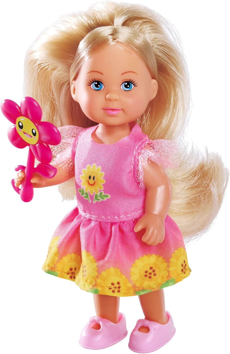 Simba Evi Love Flowers Assorted 2 variace Panenka v roztomilých květinových šatech s květinou 12 cm Hrací panenka Věk 3+ bude odeslána pouze jedna položka