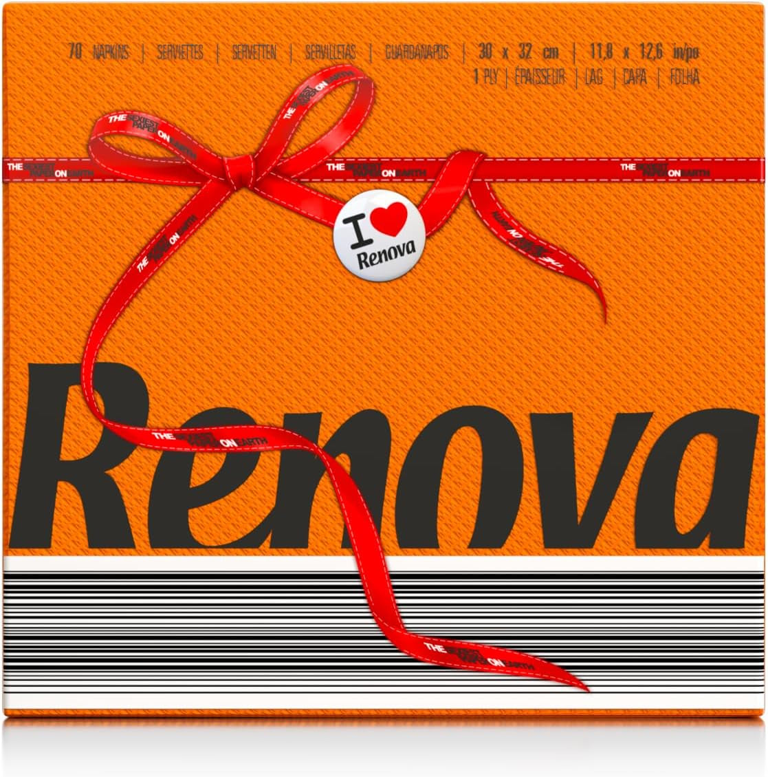 Papírové ubrousky Renova, Red Label Orange - 70 ubrousků