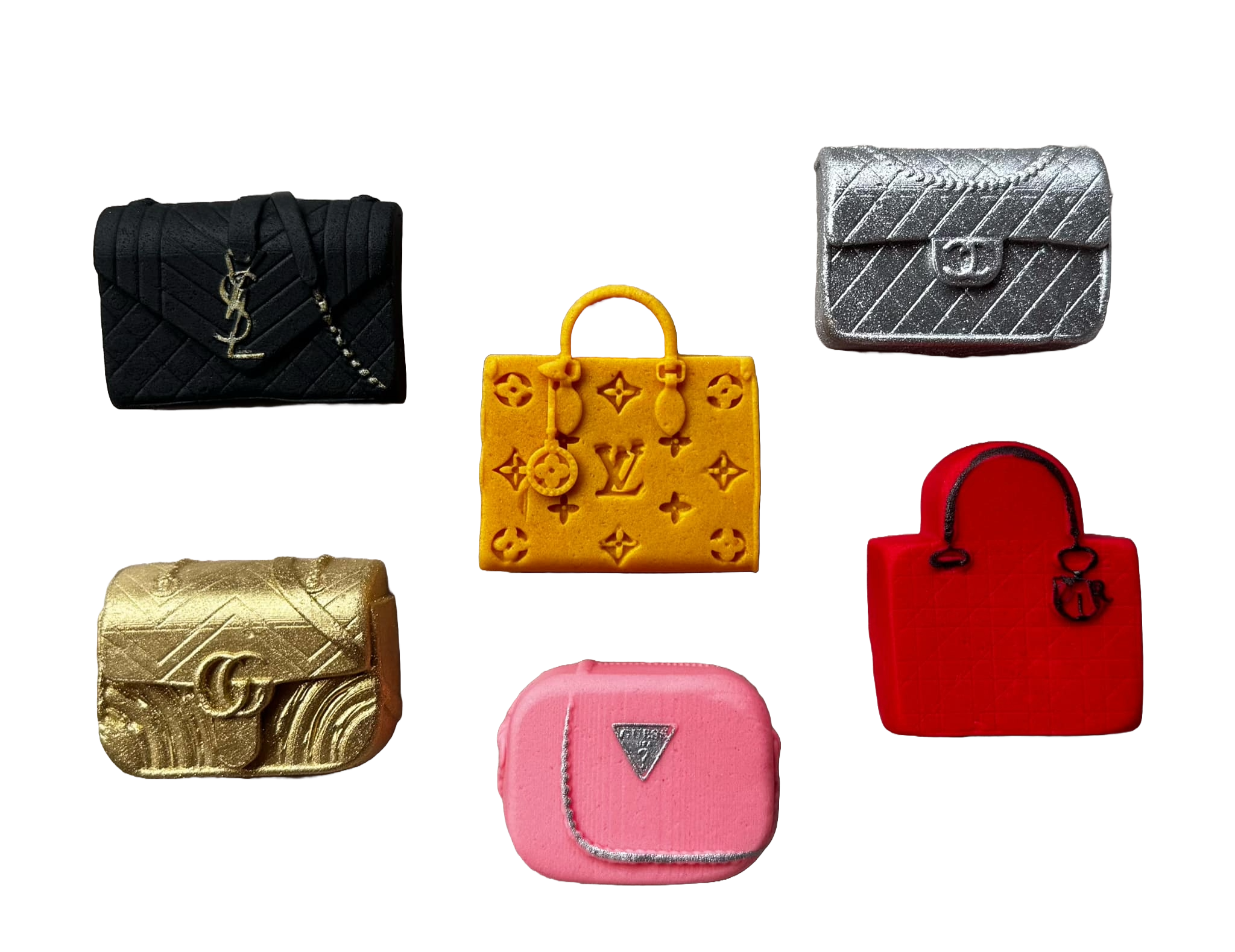 Sada 6 jedlých dekorací z cukrové pasty, sáčky na ozdoby z cukrové pasty Nati Shop