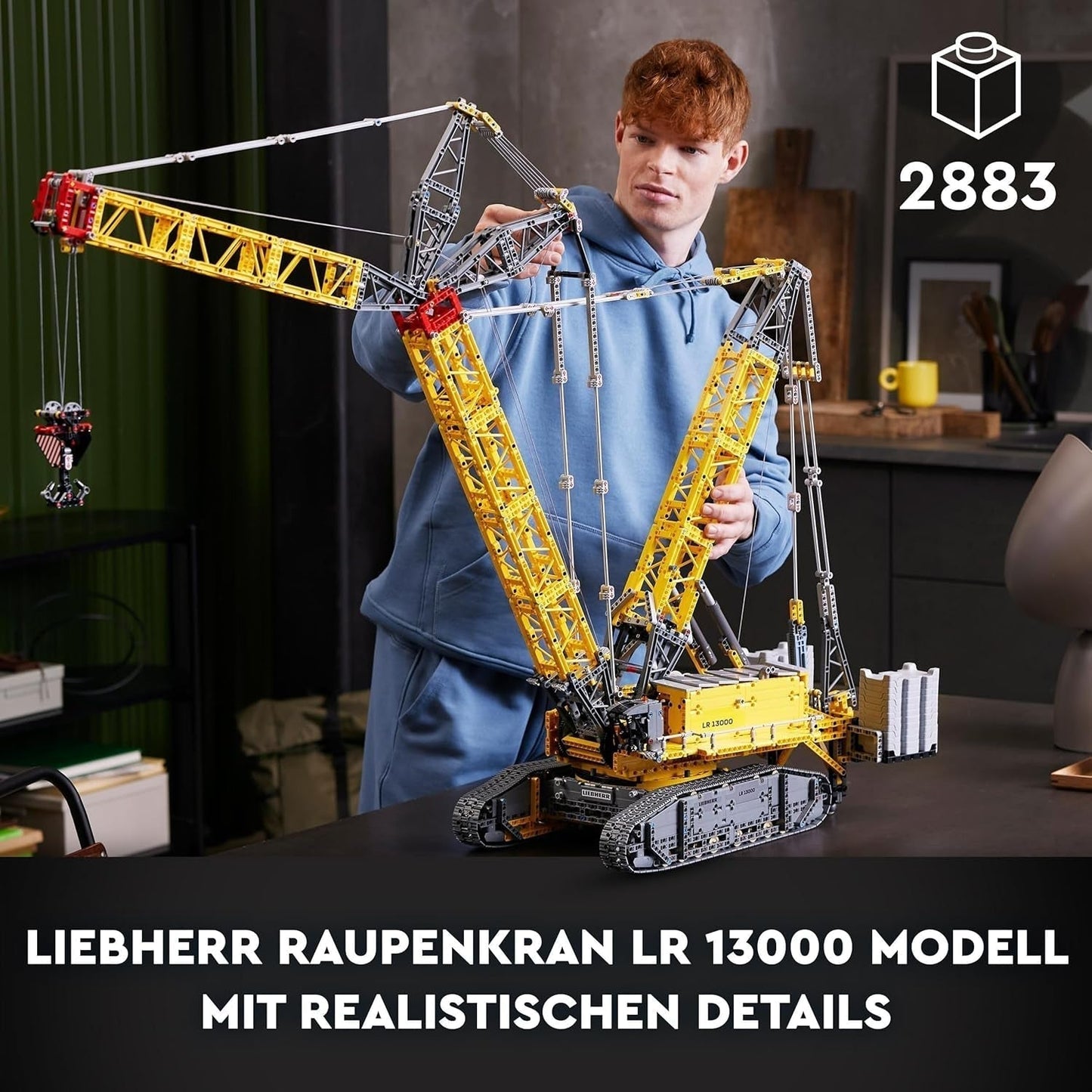 LEGO Technic Liebherr LR 13000 sada pásového jeřábu, Postavte si nejlepší dálkově ovládaný model stavebního vozidla s aplikací Control+, Jeřáb s navijákovým systémem a zvedacím ramenem, Velká modelová sada pro dospělé 42146 Stavebnice Besuche Den LEGO-Store