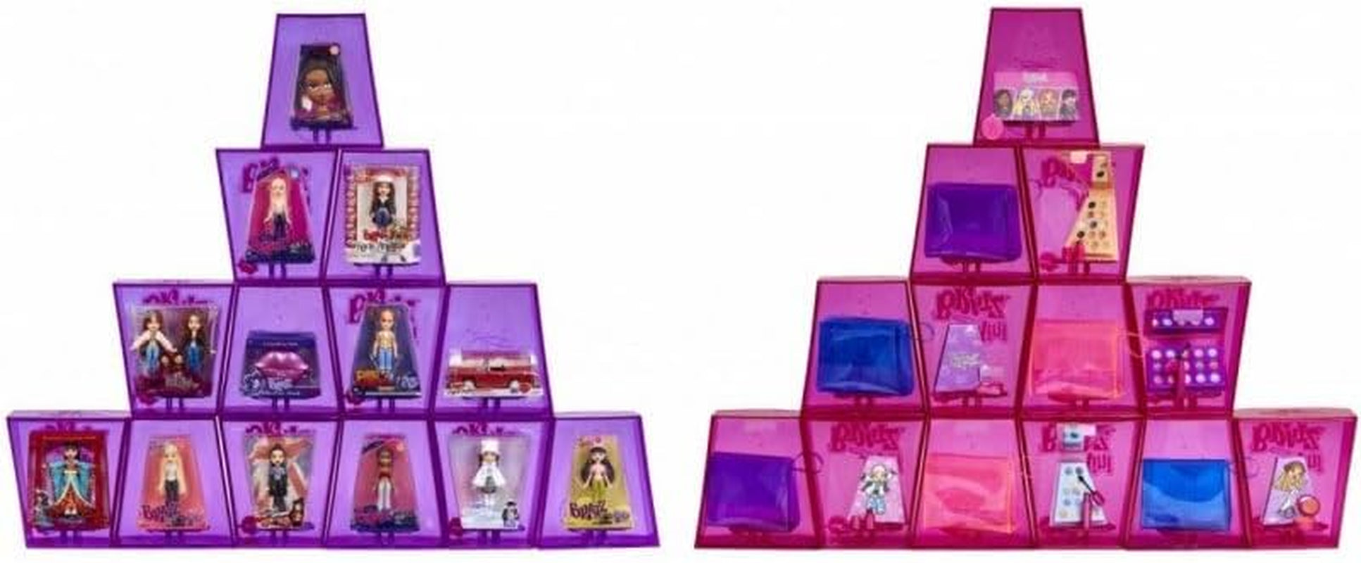 Limitovaná edice panenek Bratz Miniverse MGA Y2K Nostalgia Flashback Minis – BALENÍ PŘEKVAPENÍ – 2 mini panenky Bratz a vitrína – skvělý dárek pro děti a sběratele 6+