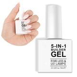 Builder 5 v 1 Builder Gel 15 ml, Nail Builder Gel, Nail Builder Gel, UV/LED prodlužovací lak na nehty, Prodlužování, Nail Art, Nálepky, Gel Nail Builder Gel (bílý)