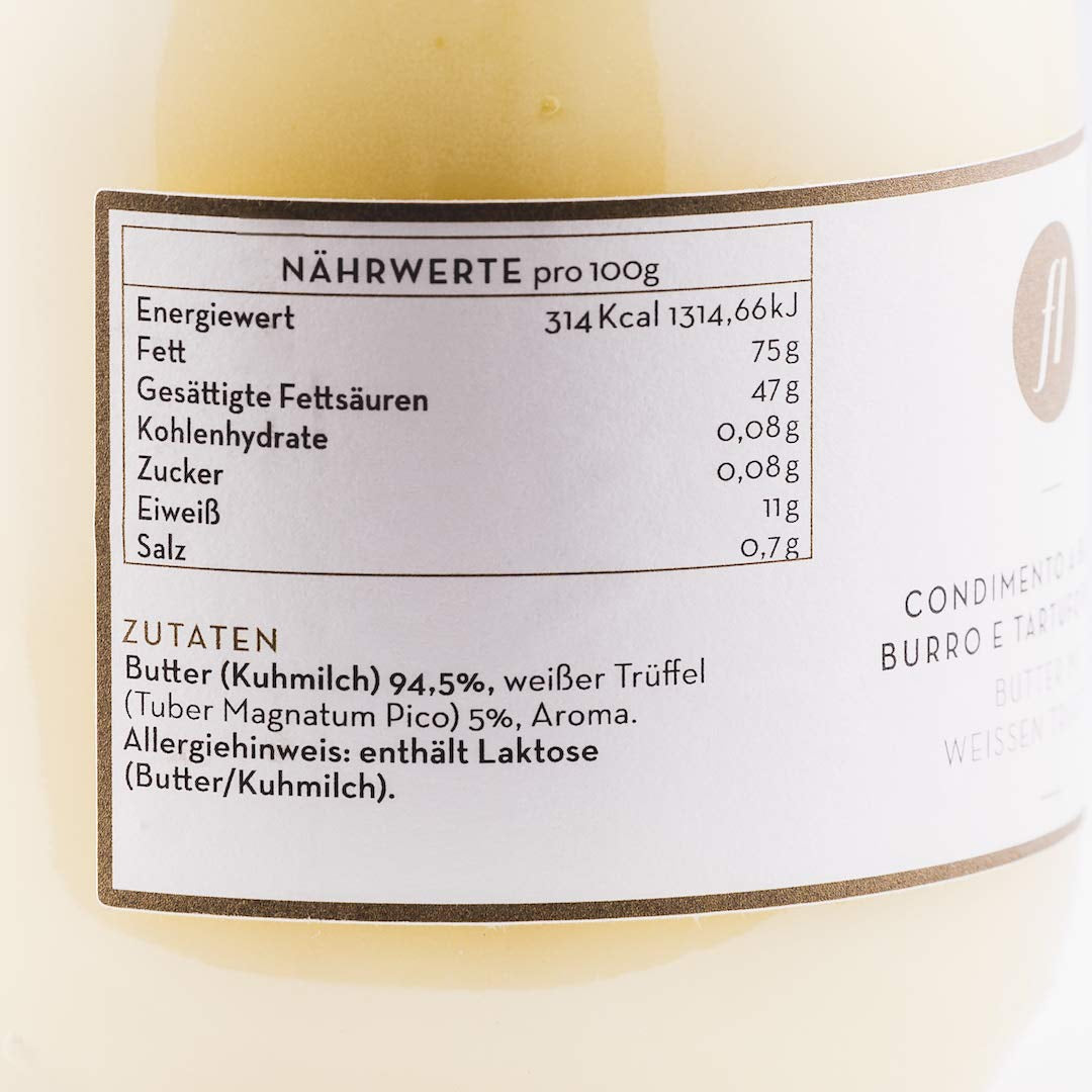 Feinkost Luigi - Lanýžové máslo ve skle s 5% pravého bílého lanýže (450g) z Itálie