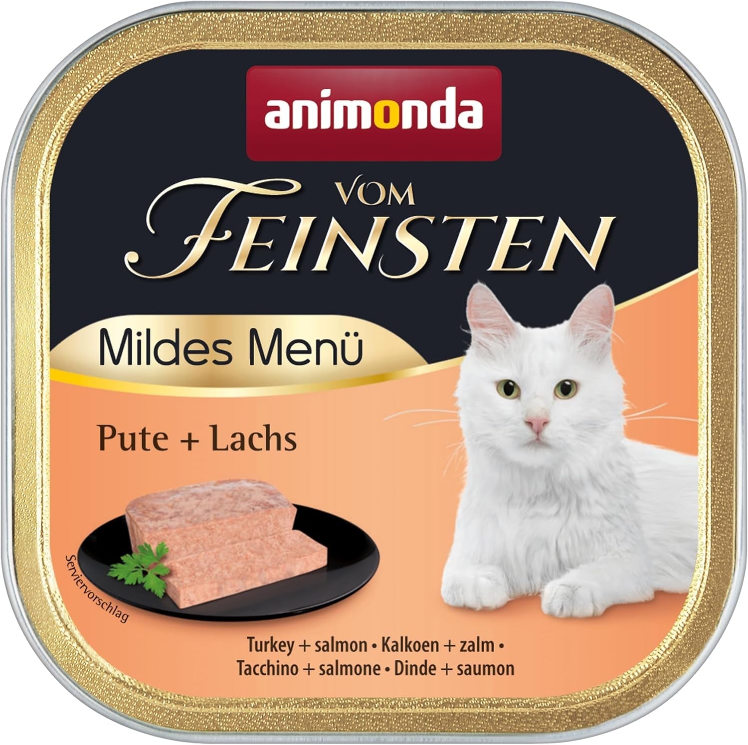 animonda vom Feinsten Mild Menu Mild Variety (32 x 100 g), vlhké krmivo pro kočky bez obilovin, bez cukru, lehce stravitelné krmivo s krůtím masem