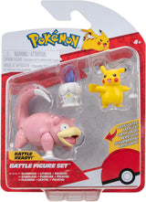 Pokémon PKW3057 Sada bitevních figurek-Piepi, Tanhel, Lauchzelot Akční figurky Naty Shop Lichtel, Pikachu, Phlegmon