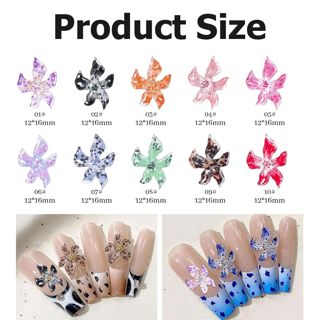 100 ks 3D Blume Nagel Charms Nägel Zubehör Nageldesign Glitzersteine ​​​​Nailart Strasssteine ​​​​Květinové přívěsky na nehty Luminous Flower Nail Art Charms Bunte Blumen Deko Nagel Steinchen Flowers Nail