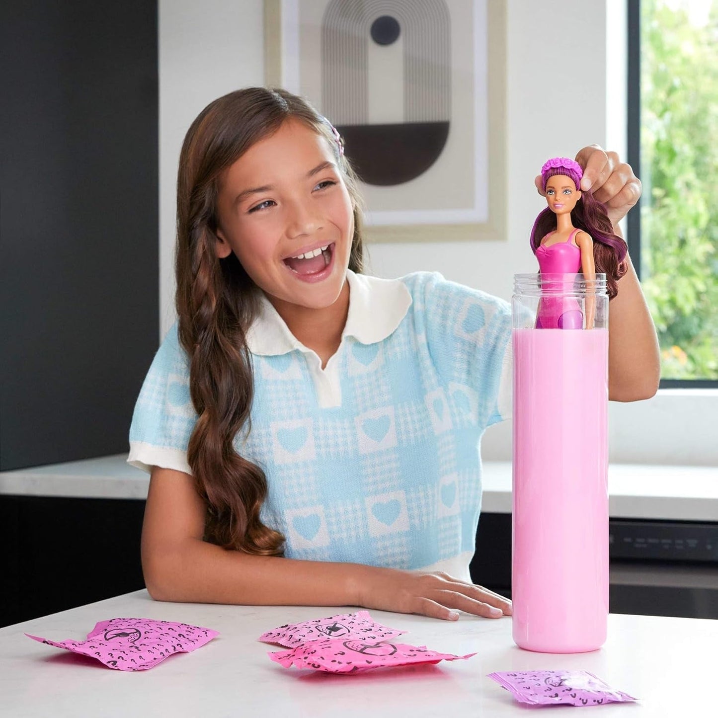 Panenka Barbie Color Reveal a doplňky, řada Balerína, 6 překvapení k rozbalení, včetně změny barvy, inspirováno hlavním baletním trendem (styly se mohou lišit), HRK17 Naty Shop Dolls