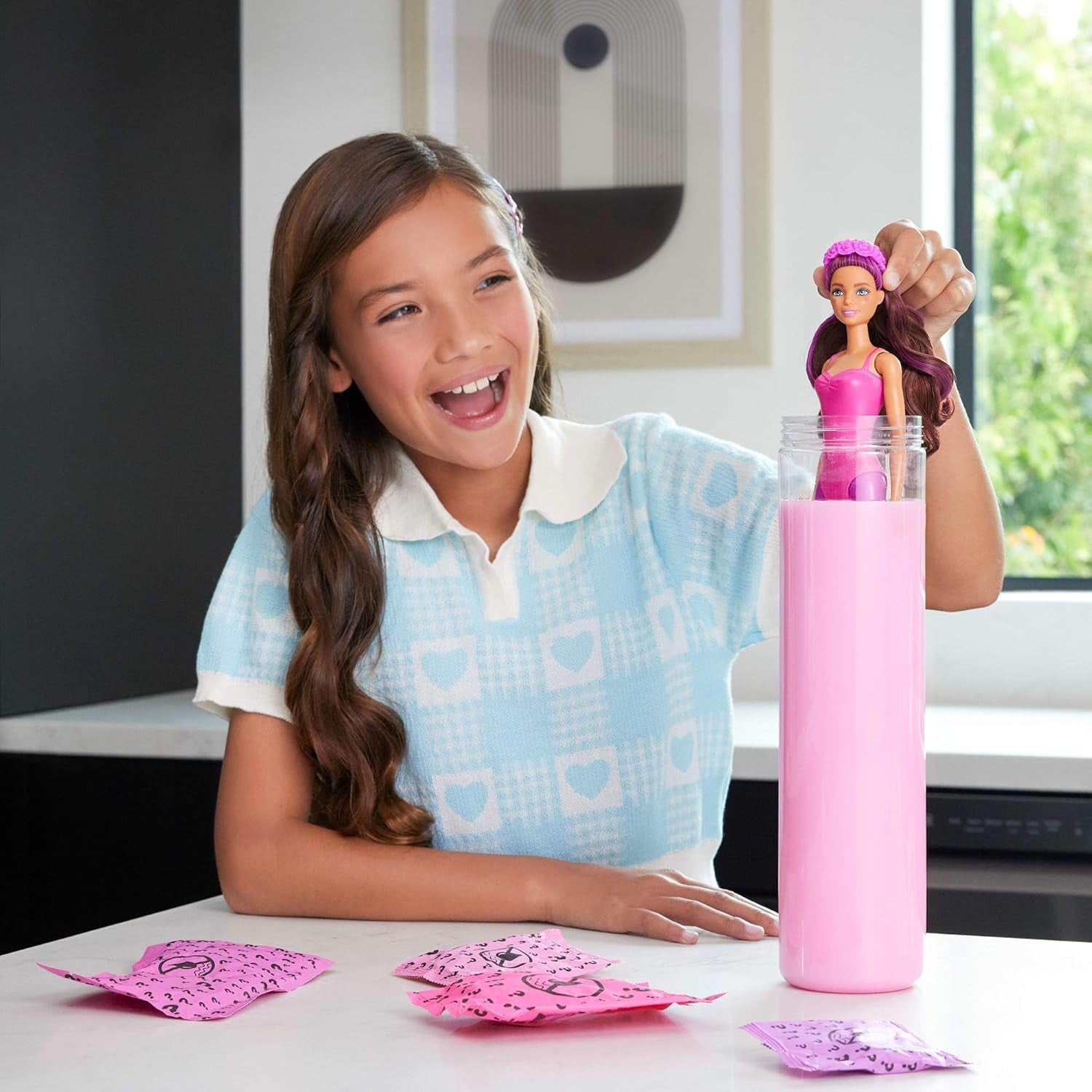 Panenka Barbie Color Reveal a doplňky, řada Balerína, 6 překvapení k rozbalení, včetně změny barvy, inspirováno hlavním baletním trendem (styly se mohou lišit), HRK17 Naty Shop Dolls