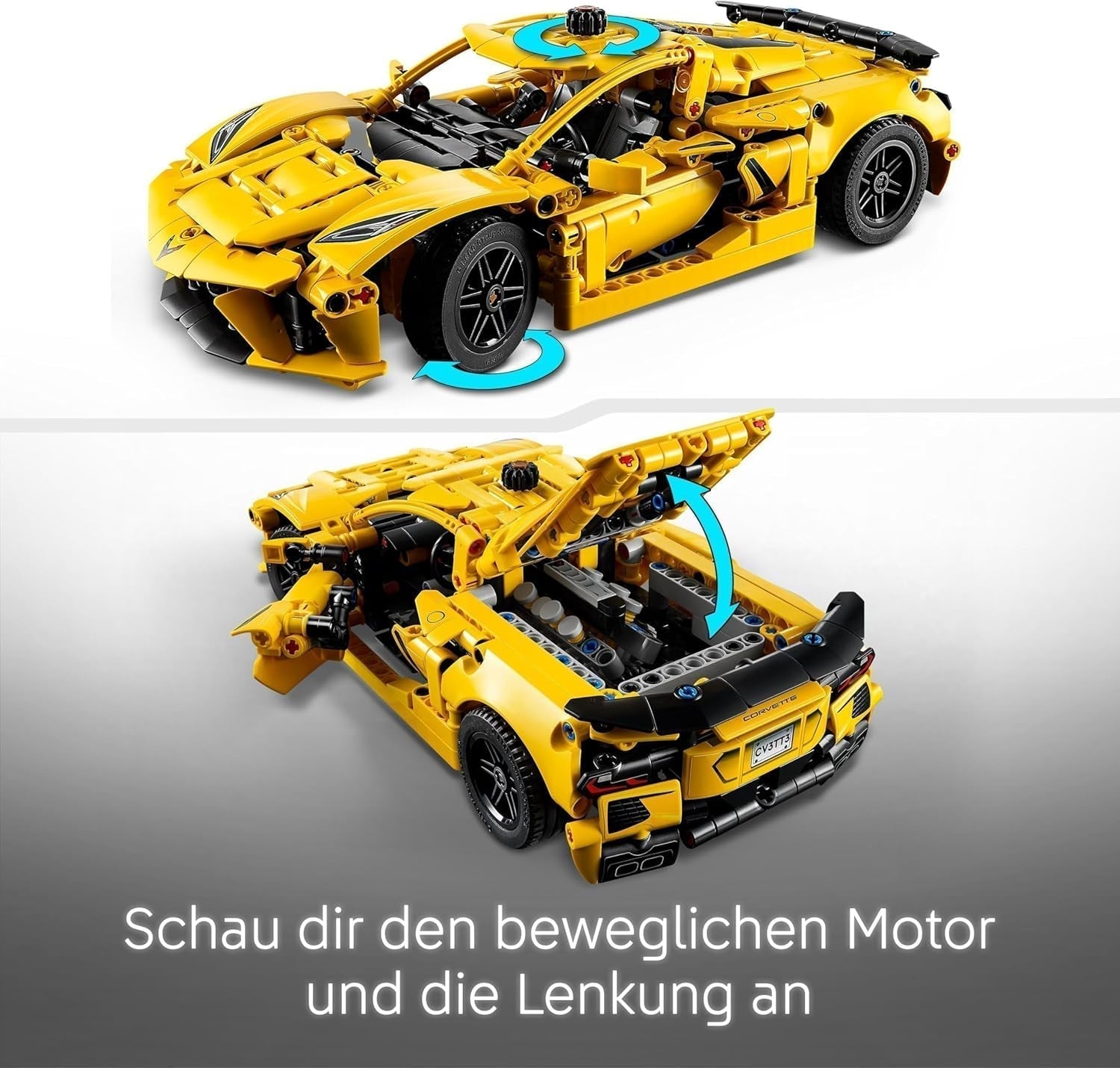 LEGO Technic Chevrolet Corvette Stingray - Sběratelská stavebnice - Sportovní autíčko - Model auta - Dárek pro 9leté chlapce a dívky, kteří milují autíčka 42205 Stavebnice Besuche den LEGO-Store