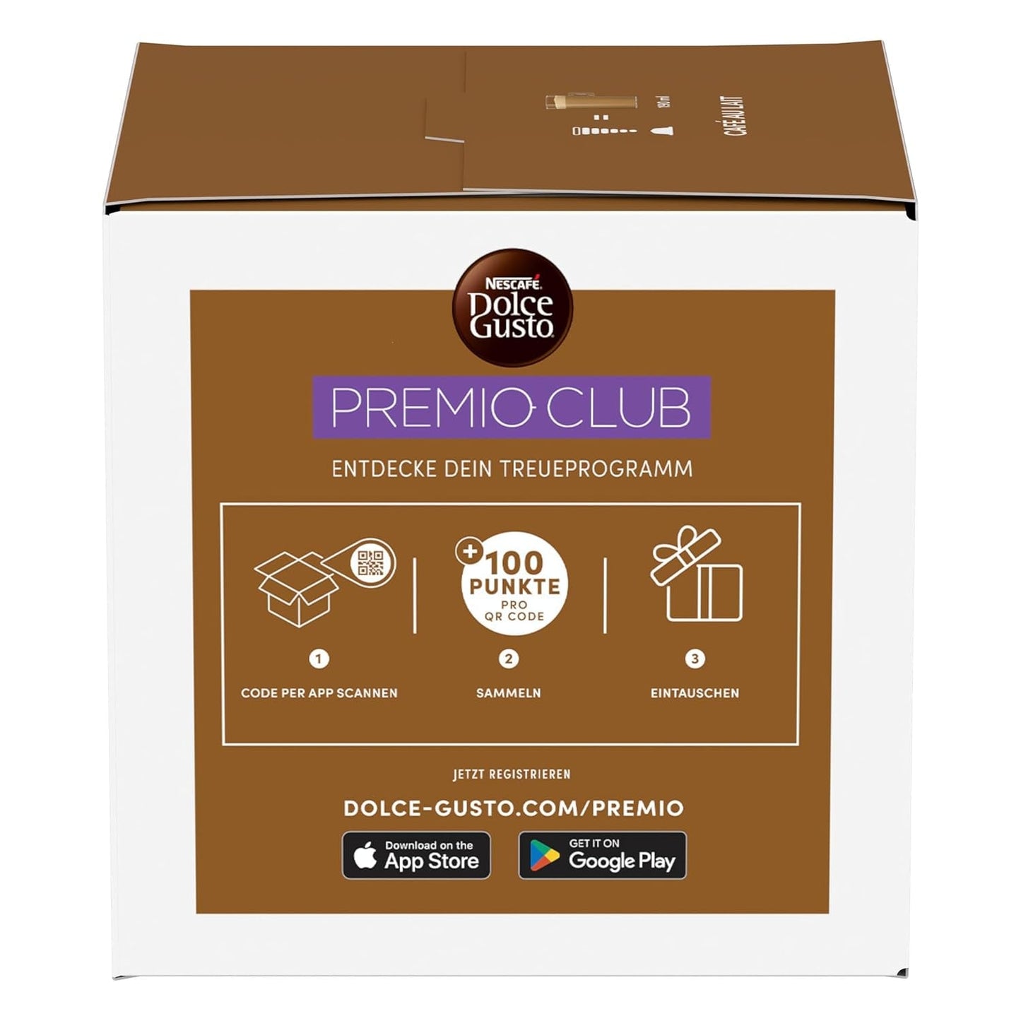 NESCAFÉ DOLCE GUSTO Café au Lait Kaffeekapseln 6er Pack (6 x 16 kapslí)