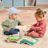 VTech Baby Moje velká plyšová kniha - Kniha/kniha Touch and feel s hudbou a zvuky - Látková kniha s pohyblivými prvky - Hračka pro motorické a smyslové dovednosti - Pro miminka a děti ve věku 3-24 měsíců Bebe Naty Shop Toys