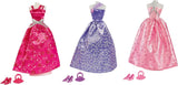Simba 105723369 - Steffi Love Glamour / Sada oblečení pro panenky / 3 různé položky / V ceně je pouze jedna položka / Plesové šaty pro všechny panenky 29 cm / Panenka není součástí dodávky