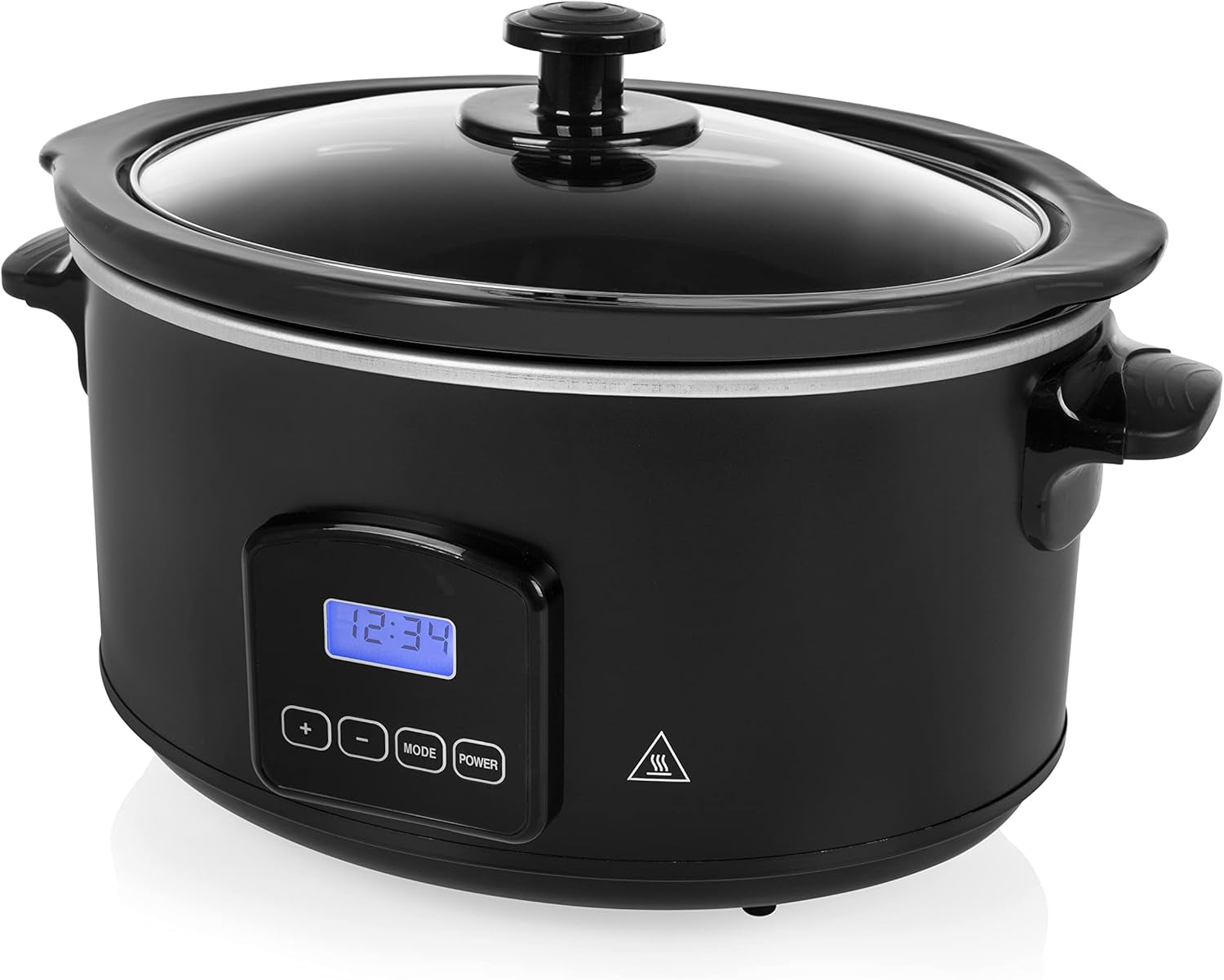 Tristar VS-3915 pomalý hrnec, nerezový keramický hrnec se 2 úrovněmi ohřevu a funkcí udržování teploty, 3,5 l pomalý hrnec Naty Shop Digitale Steuerung