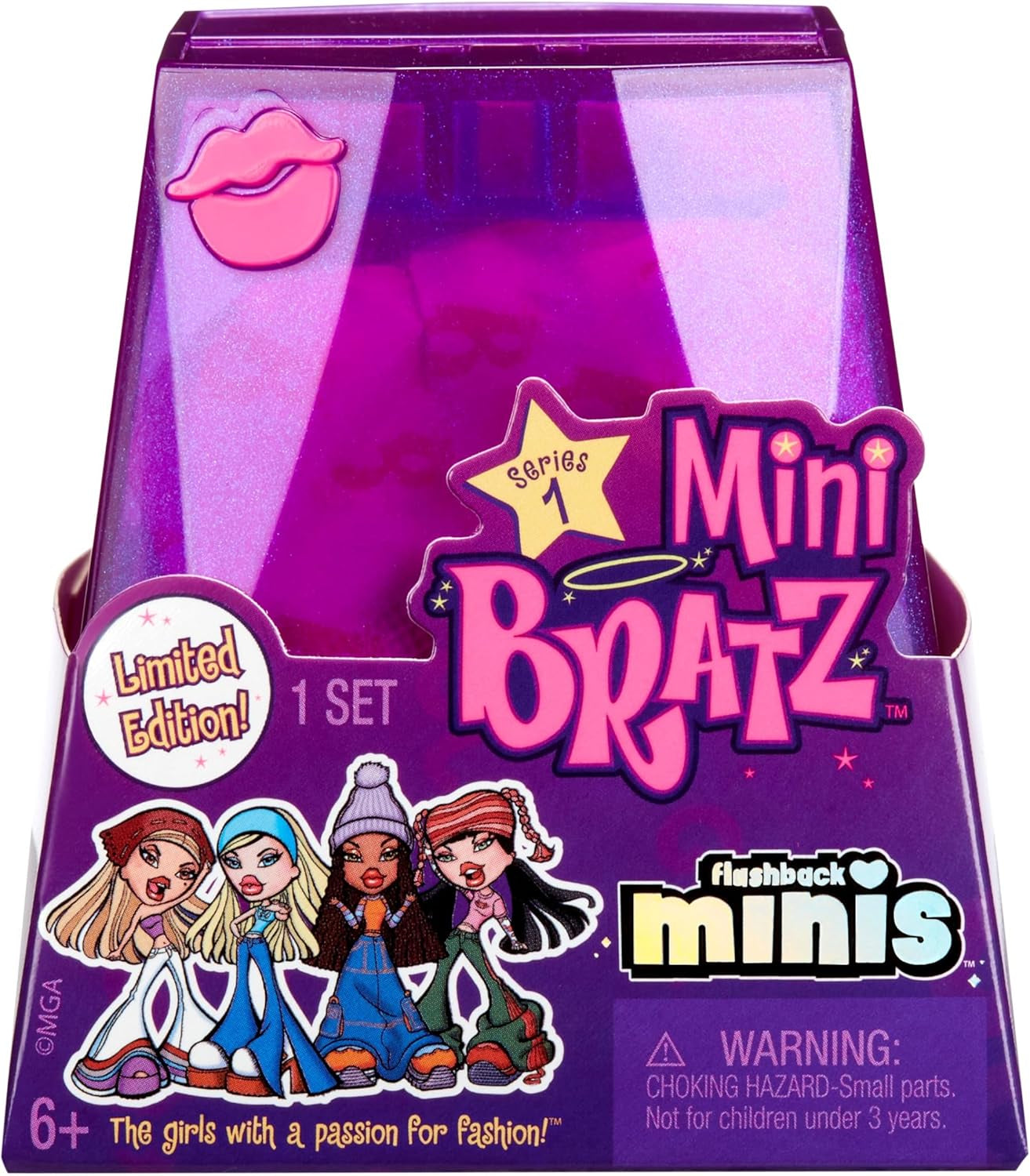 Limitovaná edice panenek Bratz Miniverse MGA Y2K Nostalgia Flashback Minis – BALENÍ PŘEKVAPENÍ – 2 mini panenky Bratz a vitrína – skvělý dárek pro děti a sběratele 6+