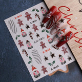 JMEOWIO Nálepka na nehty Glitzer Weihnachten 10 Blatt Nálepka na nehty Selbtklebend Nagelaufkleber Schneeflocken Zimní dekorace Nageldesign Zubehör
