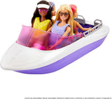 Barbie HHG60 - Motorový člun mořské panny se 2 panenkami (blondýnka/bruneta) a různými doplňky, hračka pro děti od 3 let